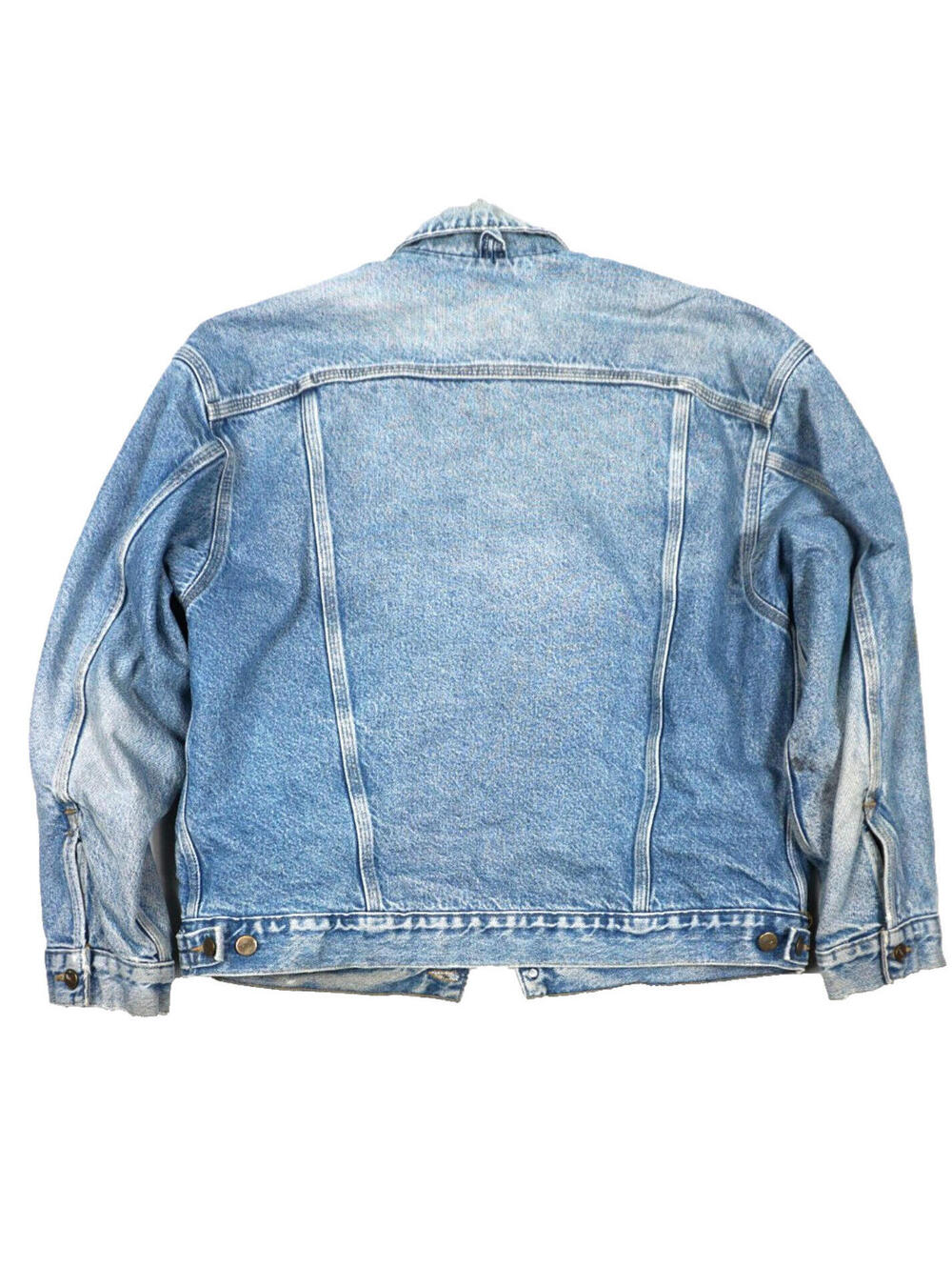 Vintage Carhartt Denim Jacket Mens Large Trucker Distressed Blanket 90s J11DST - Picture 2 of 9